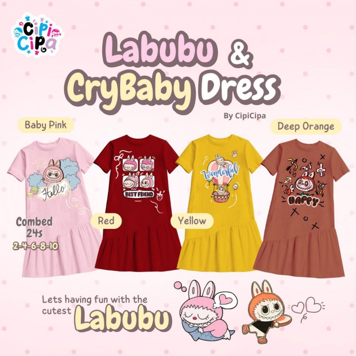 PO LABUBU & CRYBABY DRESS BY CIPI CIPA