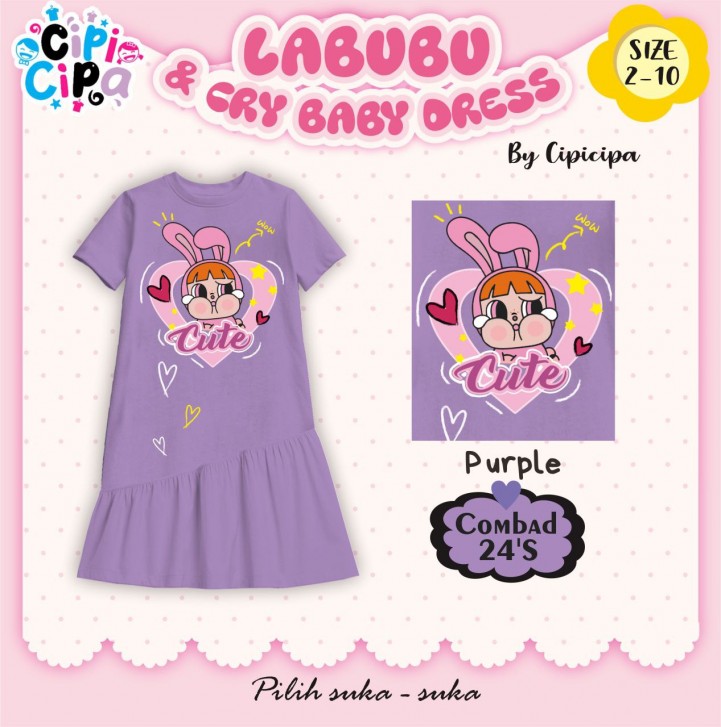 PO LABUBU & CRYBABY DRESS BY CIPI CIPA