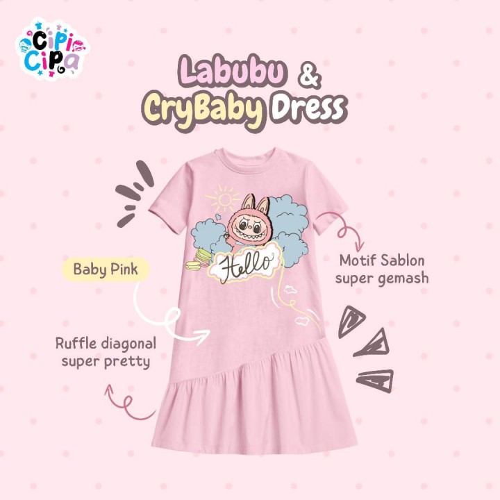 PO LABUBU & CRYBABY DRESS BY CIPI CIPA