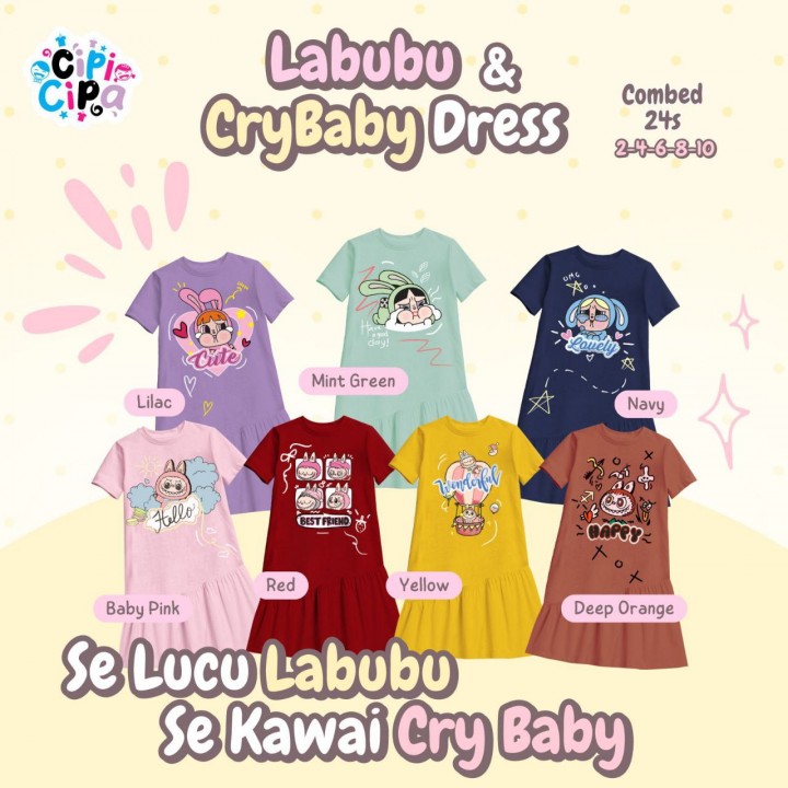 PO LABUBU & CRYBABY DRESS BY CIPI CIPA