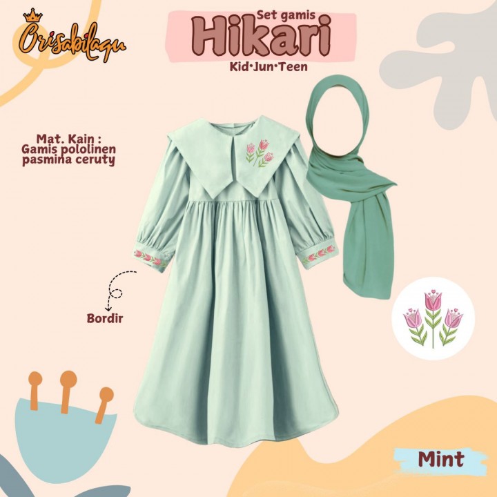 PO SET GAMIS HIKARI KIDS BY ORISABILAQU