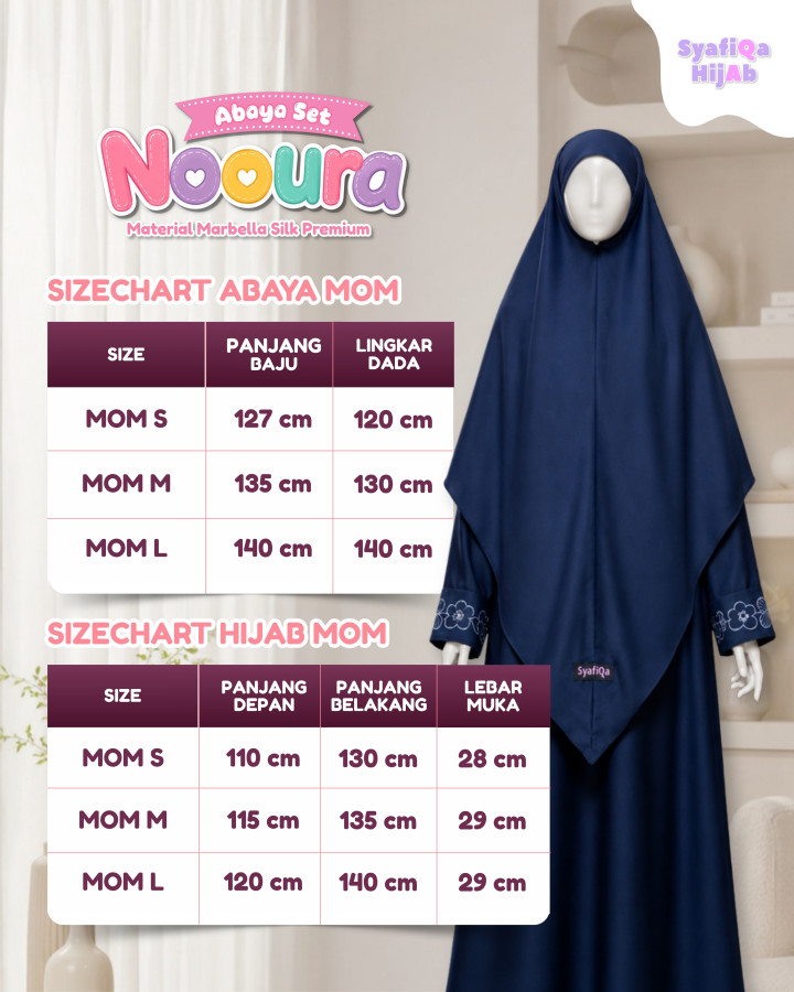PO ABAYA SET NOURA BY SYAFIQA HIJAB