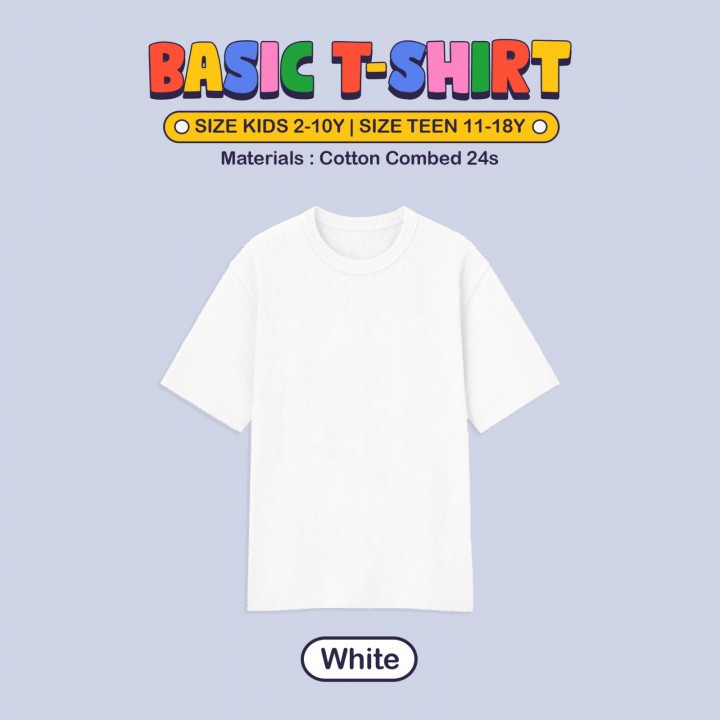READY STOK PENDEK KIDS KAOS POLOS ANAK KIYOO KIDS BY TUFLA