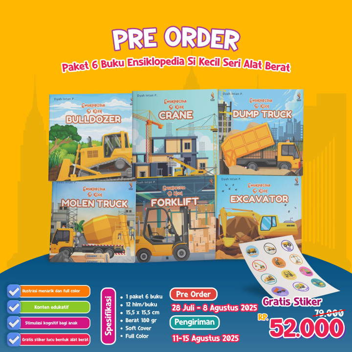 PO PAKET 6 BUKU ENSIKLOPEDIA SI KECIL SERI ALAT BERAT - RANAH