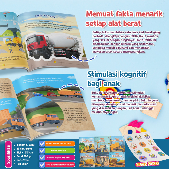 PO PAKET 6 BUKU ENSIKLOPEDIA SI KECIL SERI ALAT BERAT - RANAH