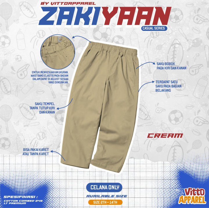 PO CELANA ANAK ZAKIYAAN BY VITTO APPAREL