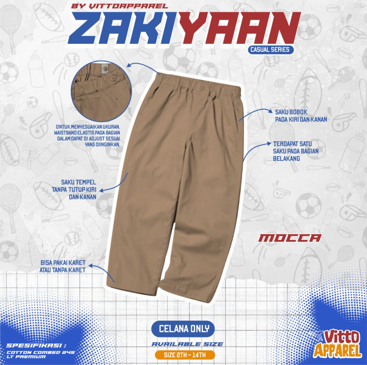 PO CELANA ANAK ZAKIYAAN BY VITTO APPAREL
