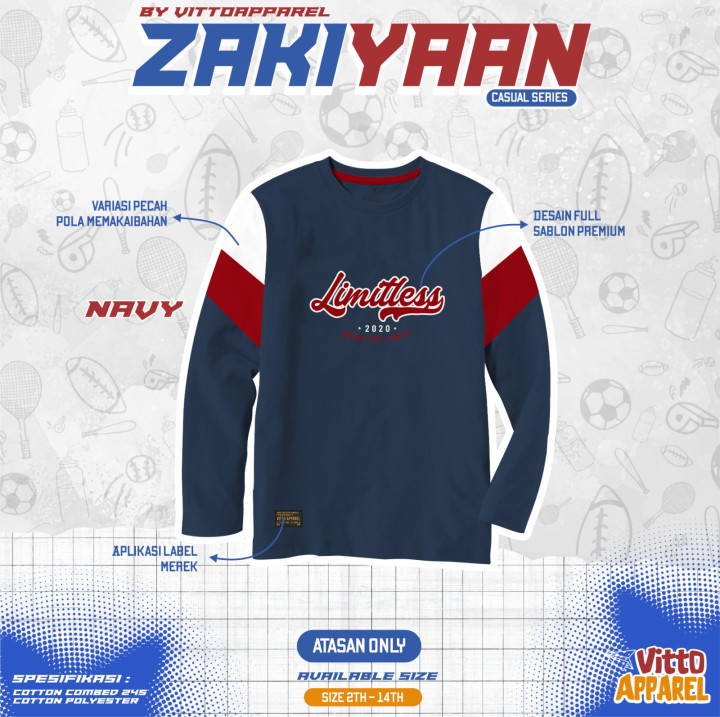 PO TSHIRT ANAK ZAKIYAAN BY VITTO APPAREL
