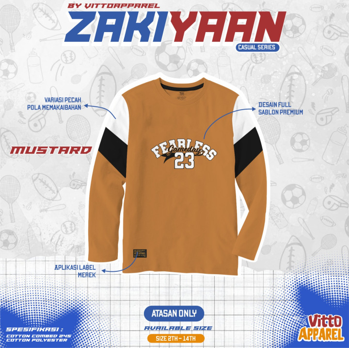 PO TSHIRT ANAK ZAKIYAAN BY VITTO APPAREL