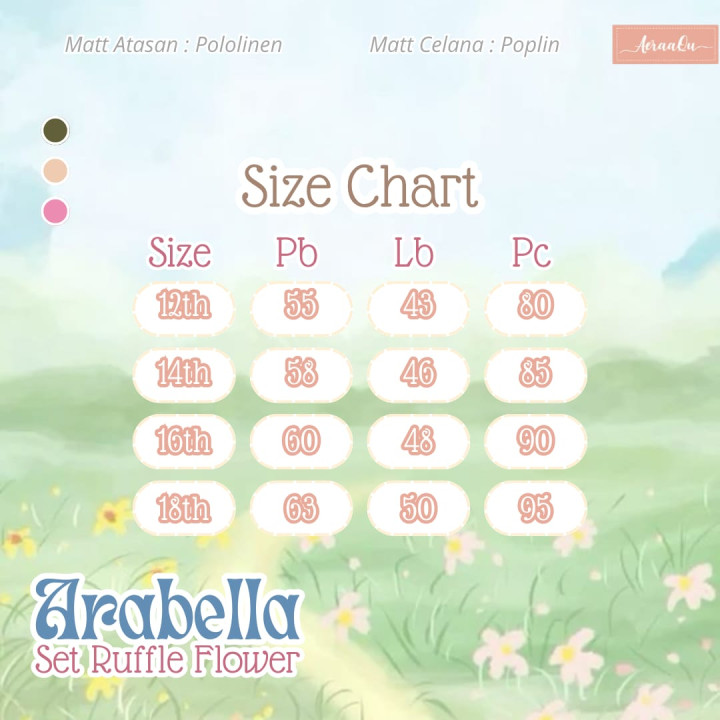 PO ARABELLA SET RUFFLE FLOWER  BY AERAAQU
