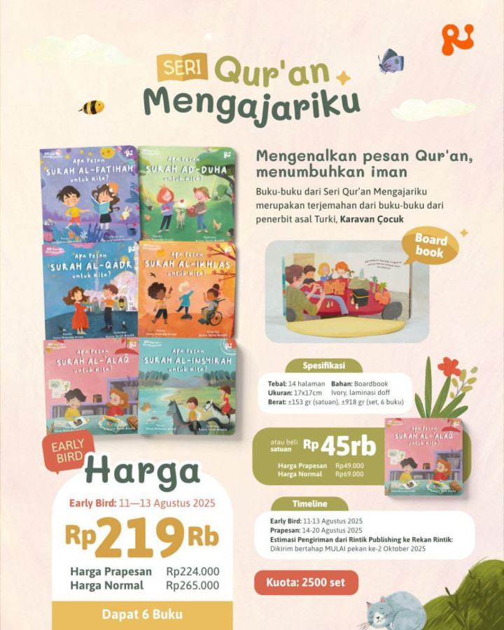 PO BUKU SERI QURAN MENGAJARIKU - SQM Prapesan (11-20 Agustus)
