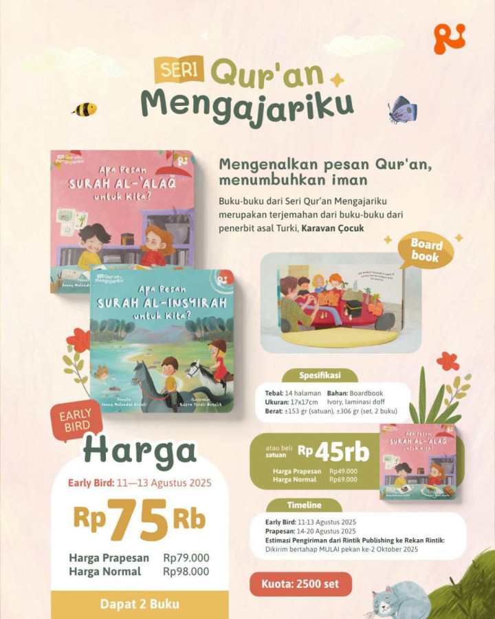 PO BUKU SERI QURAN MENGAJARIKU - SQM Prapesan (11-20 Agustus)