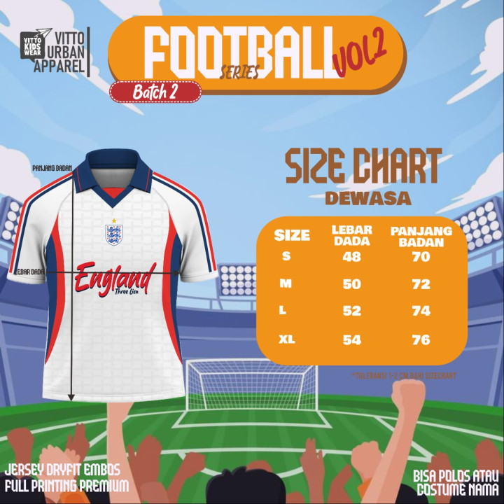 FOOTBALL SERIES CUSTOM NAMA DAN NO PUNGGUNG (KIDS) BY VITTO EXPLORE