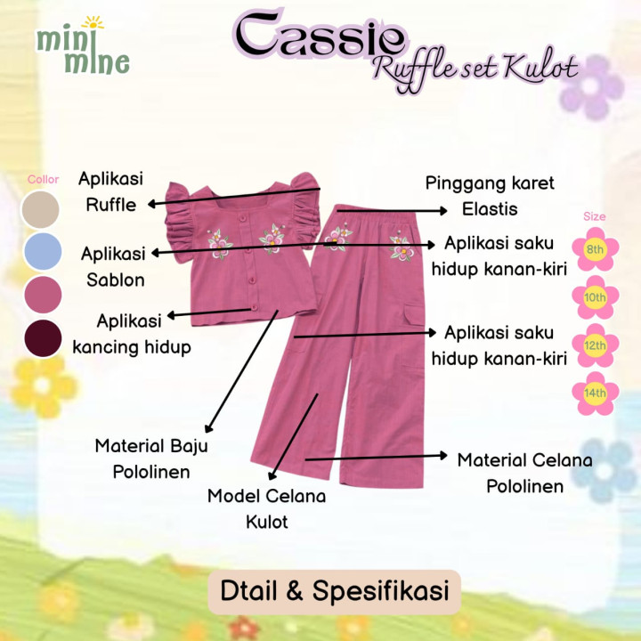 CASSIE RUFFLE SET KULOT BY MINIMINE