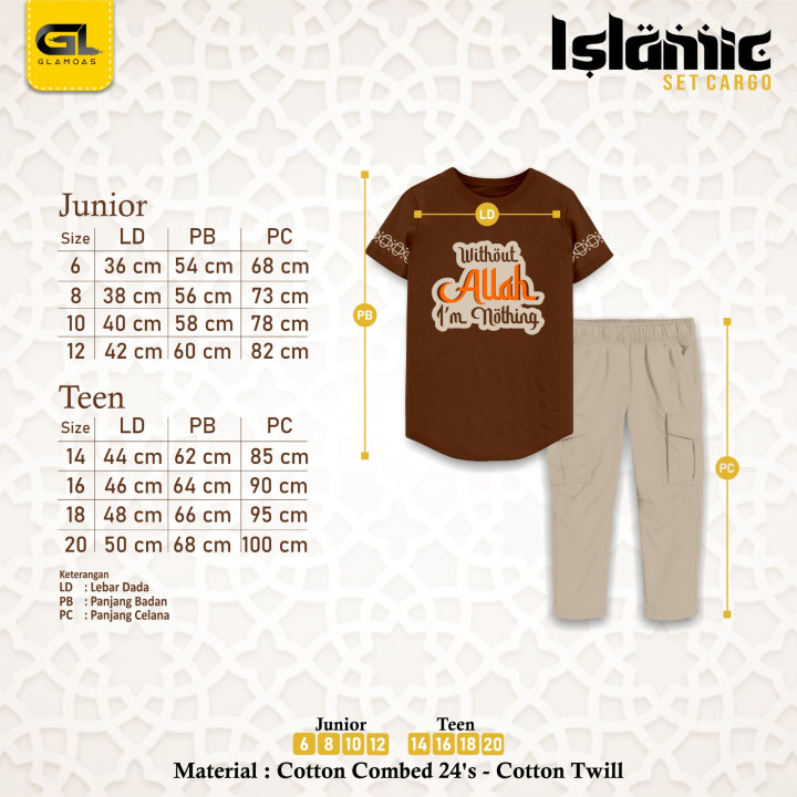 PO ISLAMIC SET CARGO (TEEN) BY GLAMOAS
