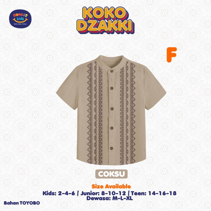 PO KOKO DZAKKI LENGAN PENDEK BY HONESTKIDS