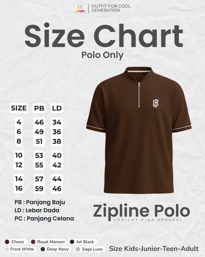 PO TSHIRT  POLO ZIPLINE BY UPRIGHT