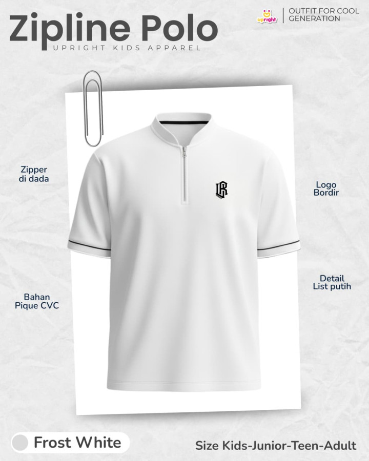 PO TSHIRT  POLO ZIPLINE BY UPRIGHT