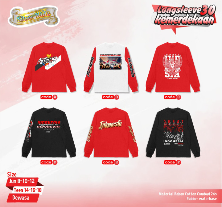 PO SILVER KIDS LONG SLEEVE 30 KEMERDEKAAN