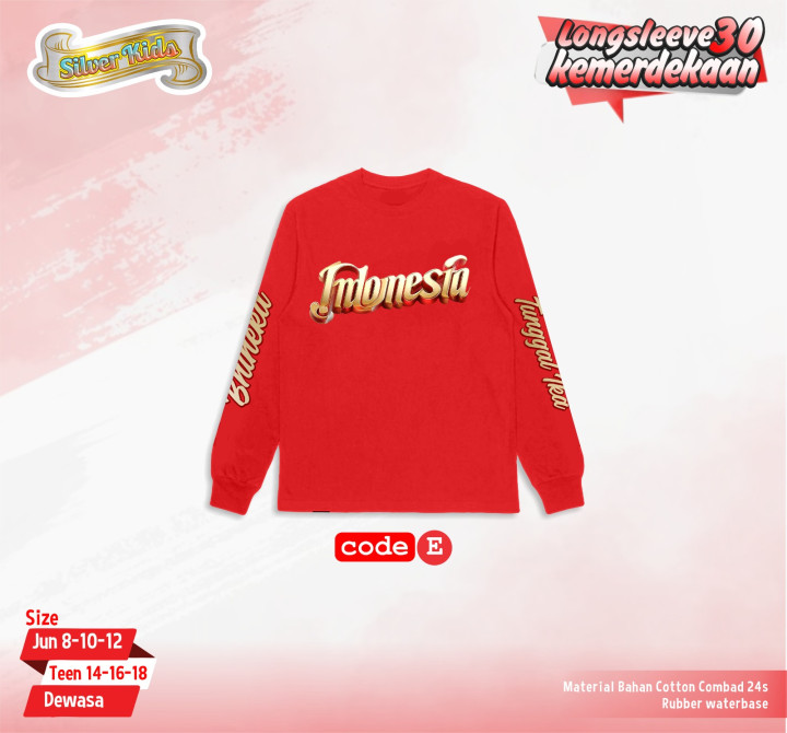 PO SILVER KIDS LONG SLEEVE 30 KEMERDEKAAN