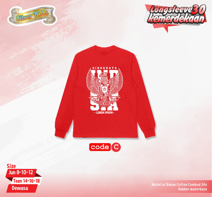 PO SILVER KIDS LONG SLEEVE 30 KEMERDEKAAN