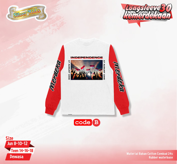 PO SILVER KIDS LONG SLEEVE 30 KEMERDEKAAN