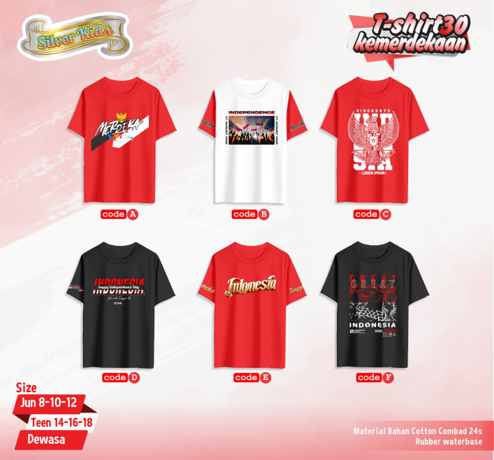 PO SILVER KIDS T-SHIRT 30 KEMERDEKAAN