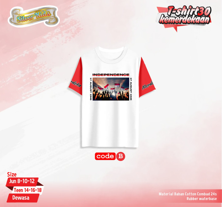 PO SILVER KIDS T-SHIRT 30 KEMERDEKAAN