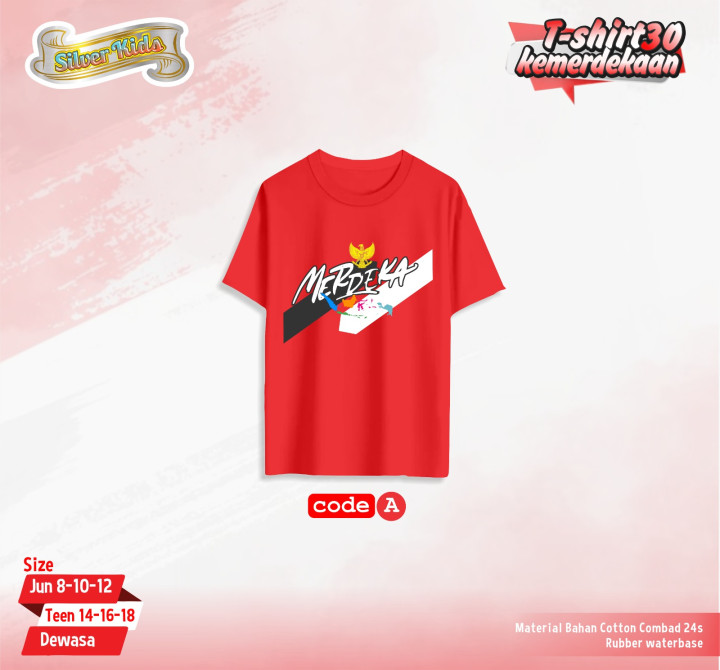PO SILVER KIDS T-SHIRT 30 KEMERDEKAAN