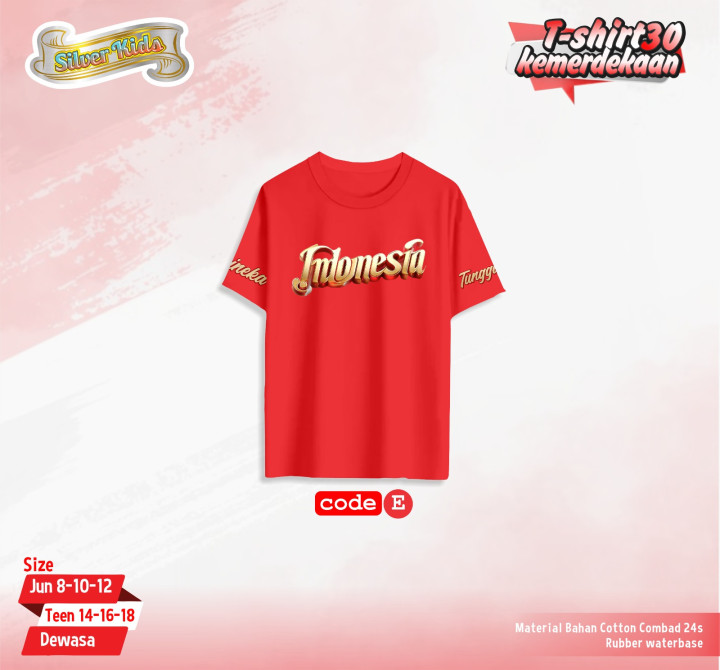 PO SILVER KIDS T-SHIRT 30 KEMERDEKAAN