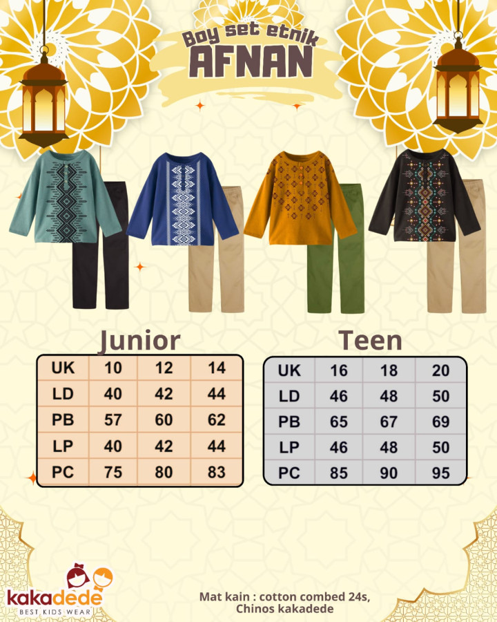 PO BOY SET ENTIK AFNAN (TEEN) BY KAKADEDE