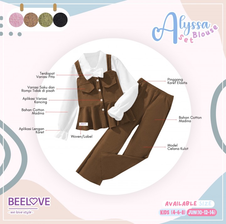 PO ALYSSA SET BLOUSE BY BEELOVE