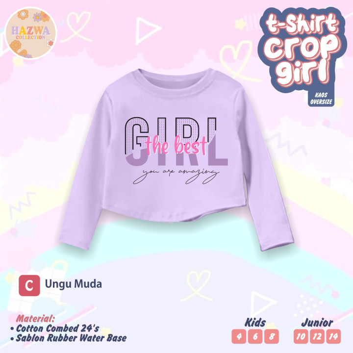 PO T-SHIRT CROP GIRL BY HAZWA