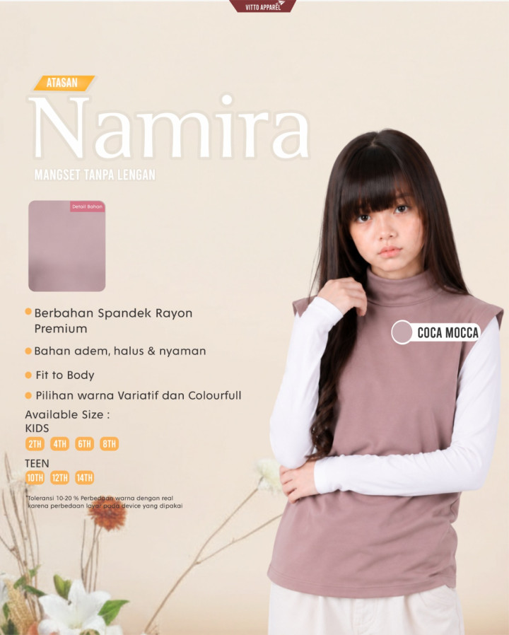 PO NAMIRA MANSET ANAK KUTUNG BY VITTO APPAREL