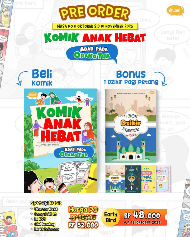 PO KOMIK ANAK HEBAT (ADAB PADA ORNG TUA) BY AHLAN