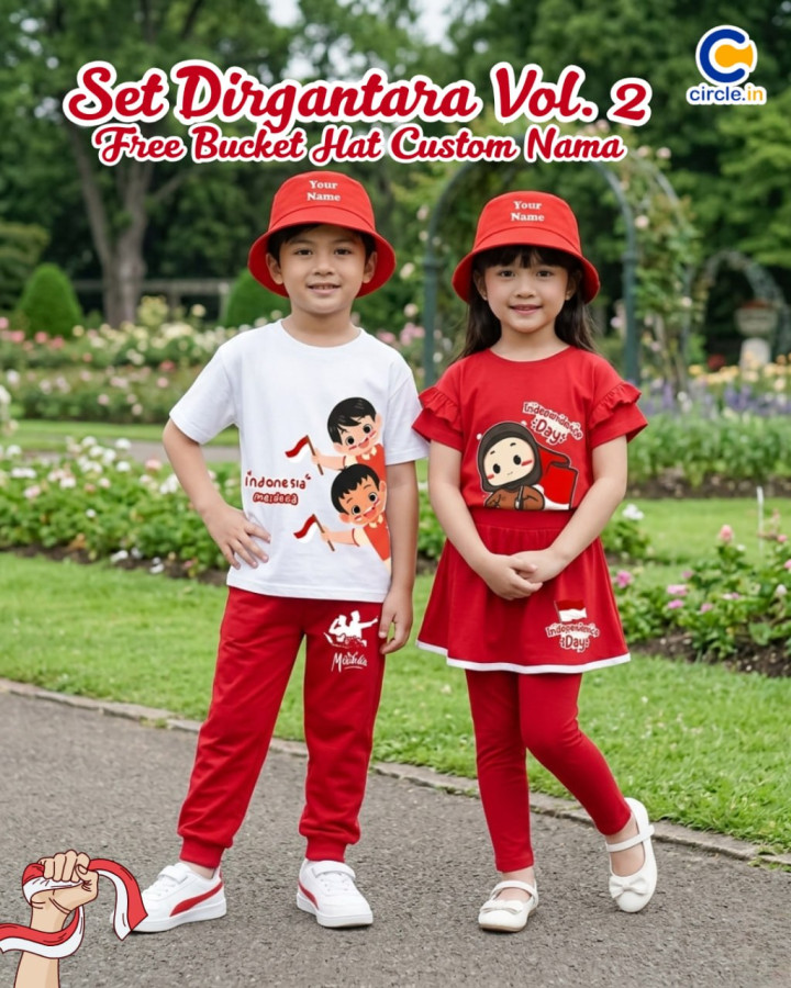 PO SET DIRGANTARA FREE BUCKET HAT CUSTOME NAME VOL 2 BY CIRCLE.IN