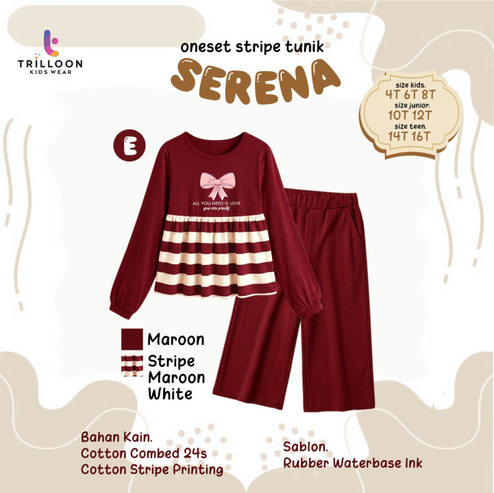 PO ONESET STRIPE TUNIK SERENA BY TRILOON