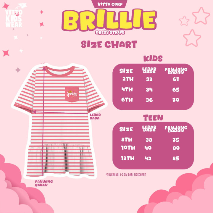 PO BRILLIE DRESS STRIPE BY VITTO KIDSWEAR