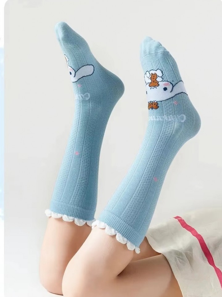 FAST PO MARU COTTON CALF SOCKS - CINNAMOROLL SERIES