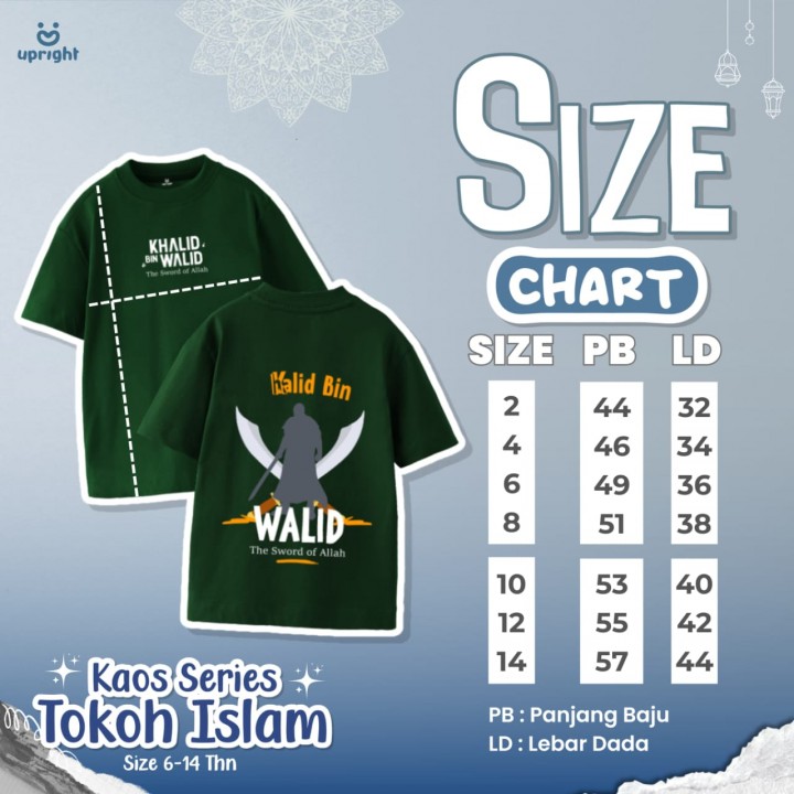 PO KAOS SERIES TOKOH ISLAM BY UPRIGHT KIDS