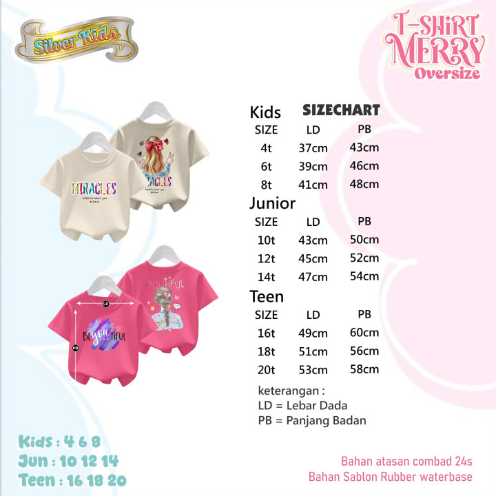 PO T-SHIRT OVERSIZE MERRY BY SILVERKIDS