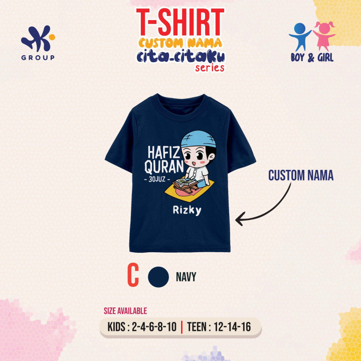 PO T-SHIRT CUSTOM NAMA CITA-CITAKU SERIES BY HK GROUP
