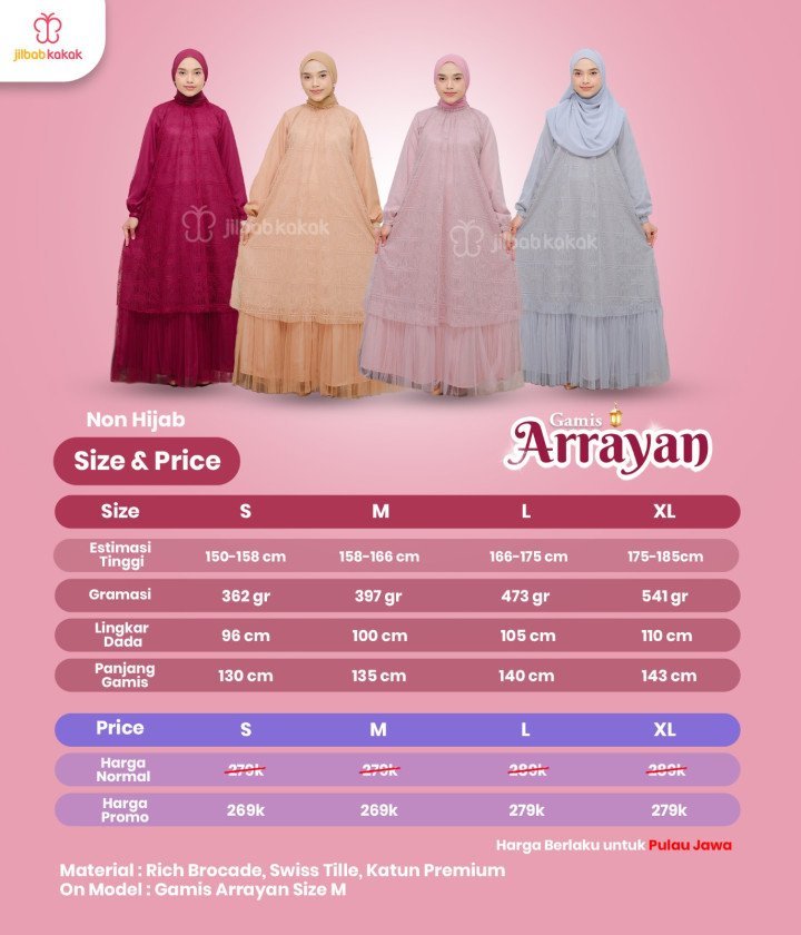 PO GAMIS ARRAYAN BY JILBAB KAKAK