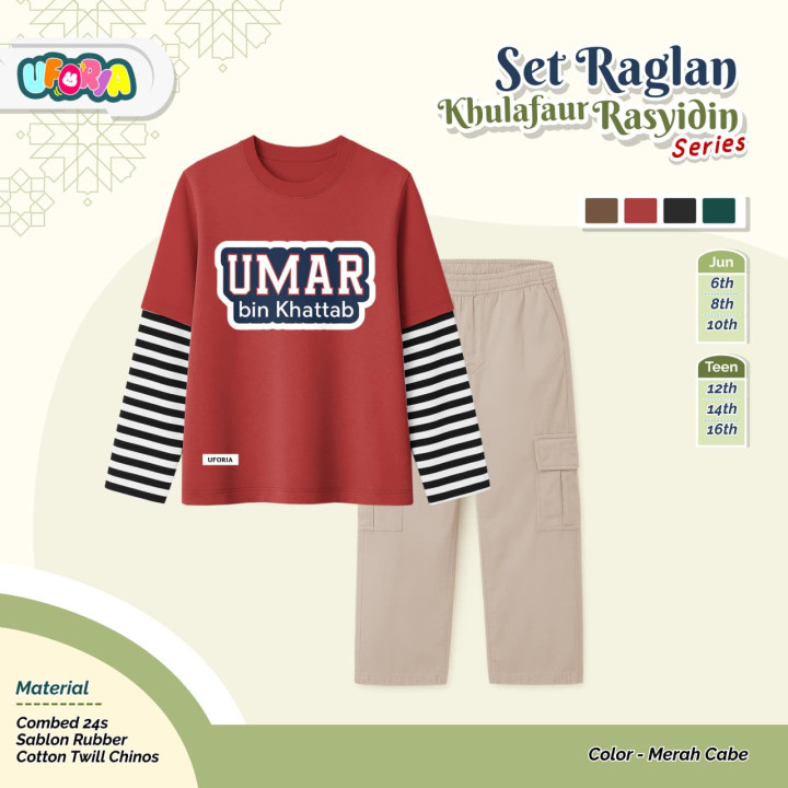 PO SET RAGLAN KHULAFAUR RASYIDIN SERIES BY UFORIA