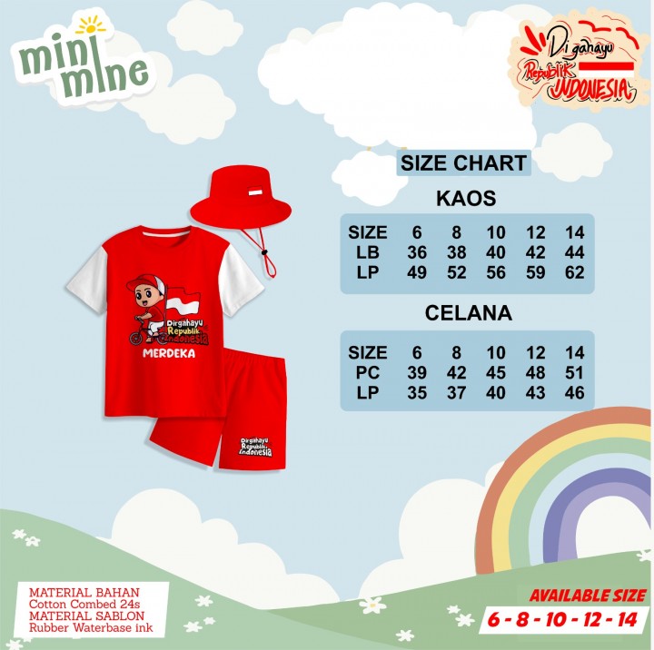 PO SET KEMERDEKAAN BUCKET HAT BY MINIMINE