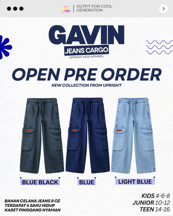 PO GAVIN JEANS CARGO BY UPRIGHT