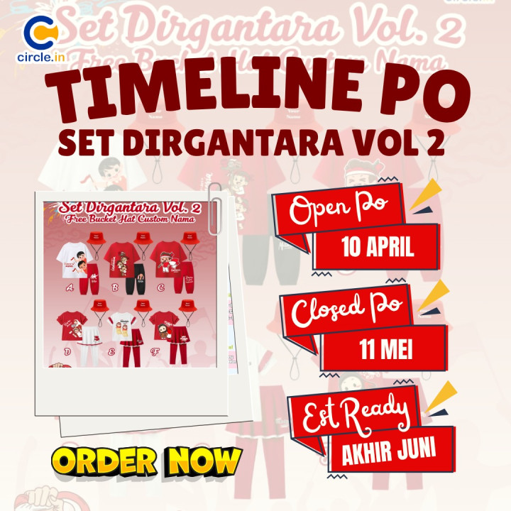 PO SET DIRGANTARA FREE BUCKET HAT CUSTOME NAME VOL 2 BY CIRCLE.IN