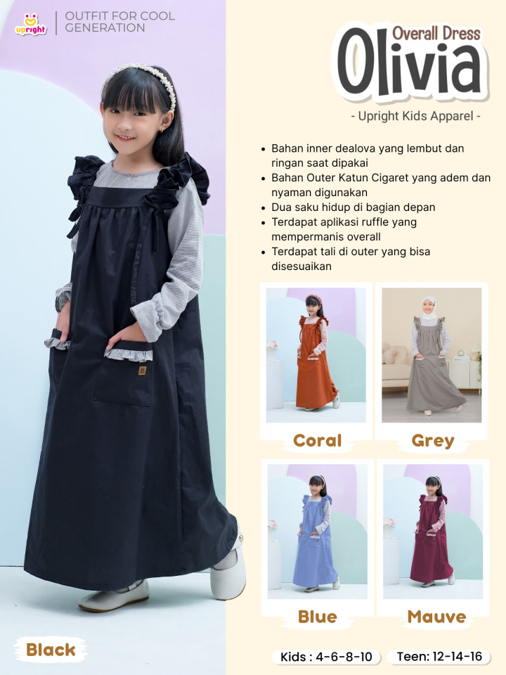 PO OLIVIA OVERALL DRESS BY UPRIGHT