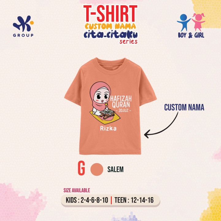  PO T-SHIRT CUSTOM NAMA CITA-CITAKU SERIES BY HK GROUP