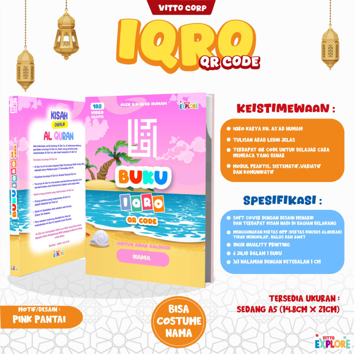 PO BUKU IQRO COSTUME NAMA BY VITTO
